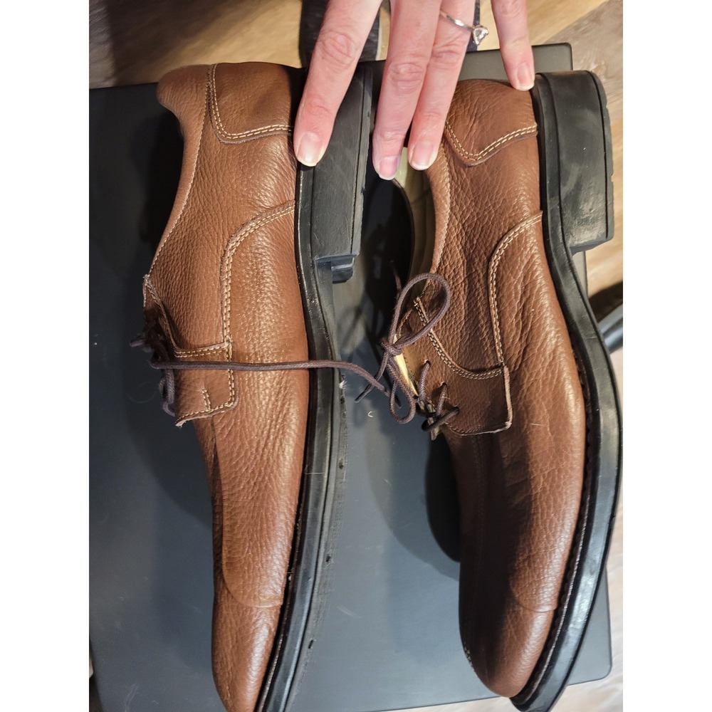 Belvedere Baybridge‎ Mens Brown Leather Lace Up Oxford Dress Shoes Size 13D - Picture 4 of 11